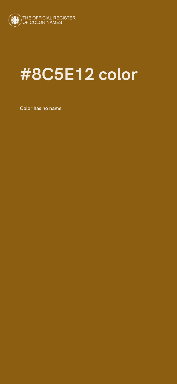 #8C5E12 color image