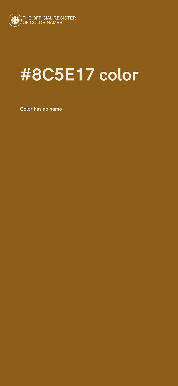 #8C5E17 color image