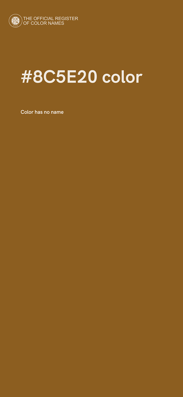 #8C5E20 color image