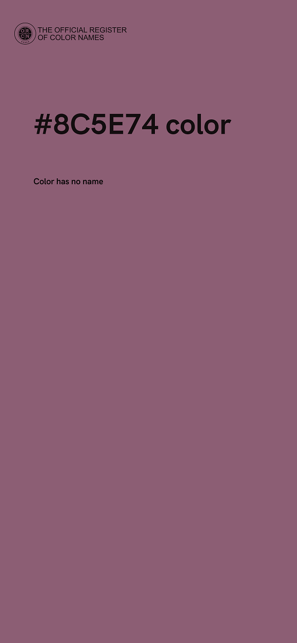 #8C5E74 color image