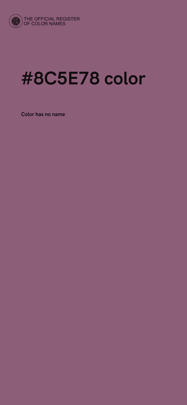 #8C5E78 color image