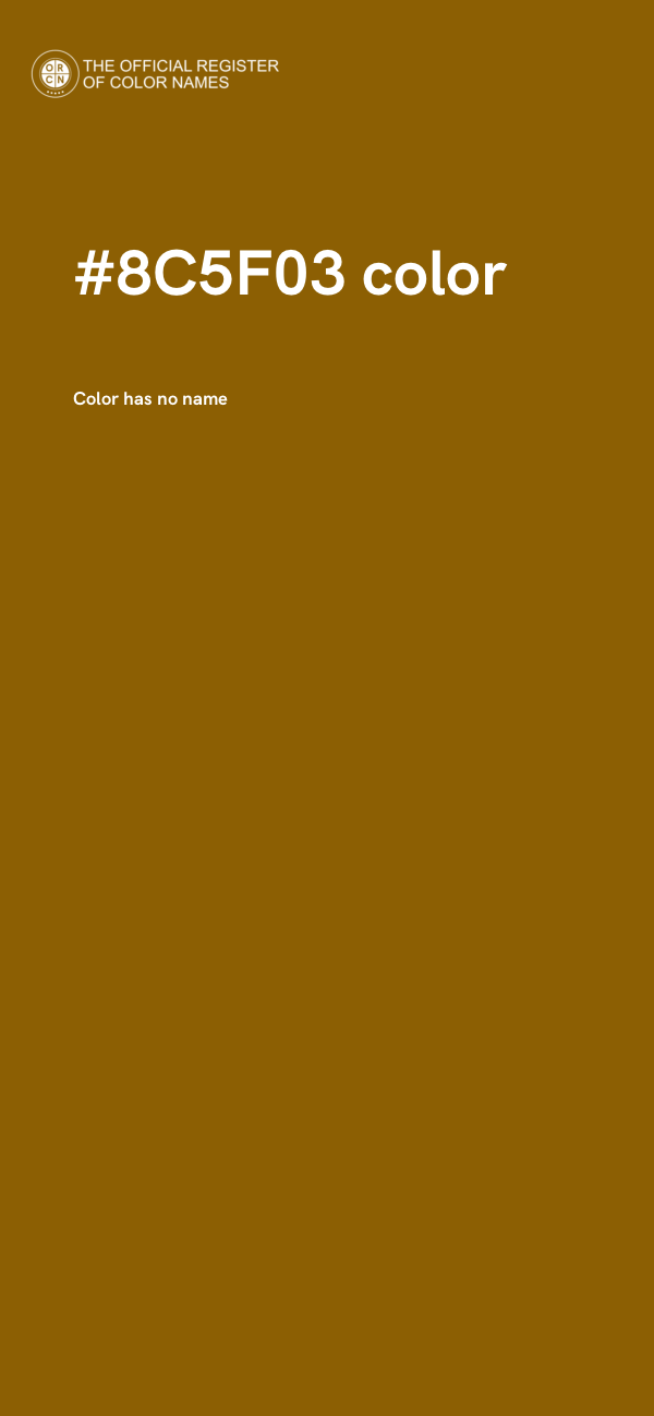 #8C5F03 color image
