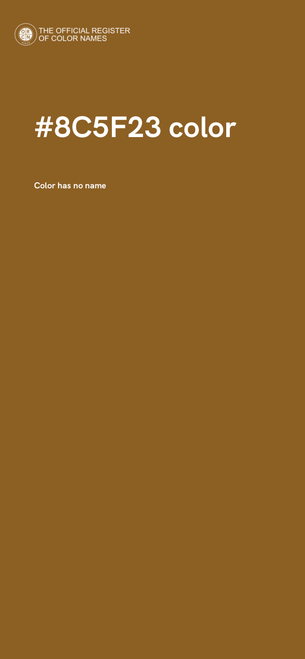 #8C5F23 color image
