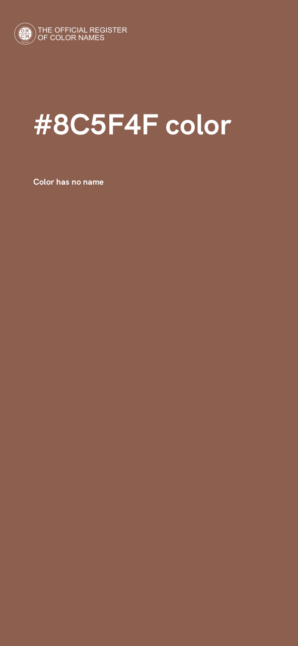 #8C5F4F color image