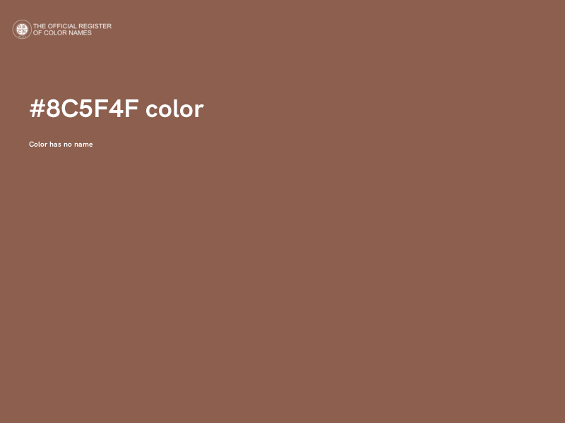 #8C5F4F color image