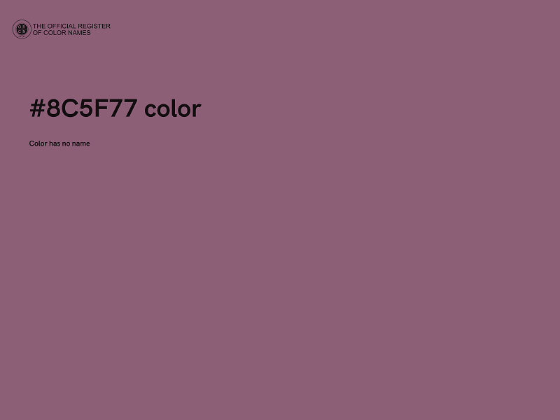 #8C5F77 color image