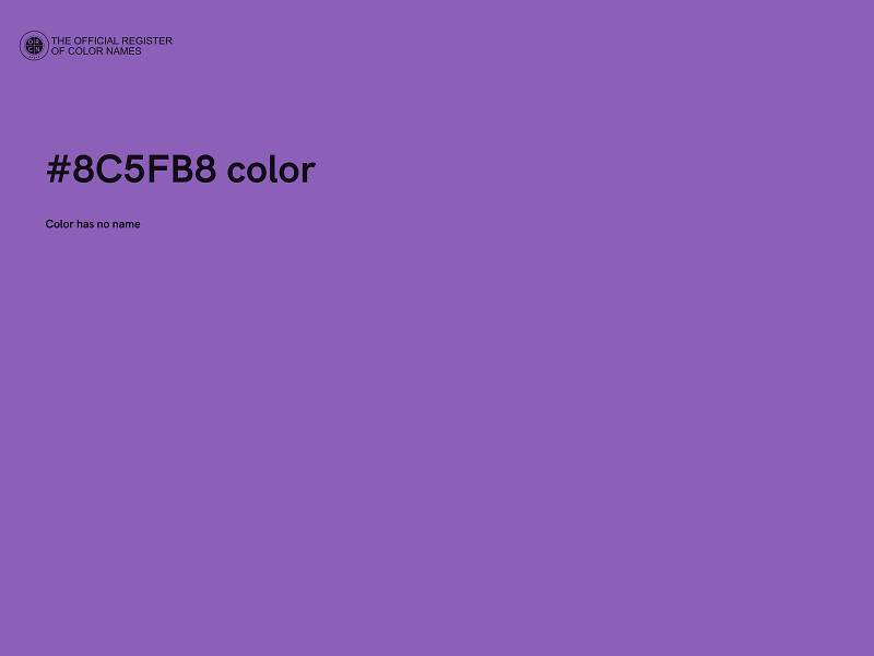 #8C5FB8 color image