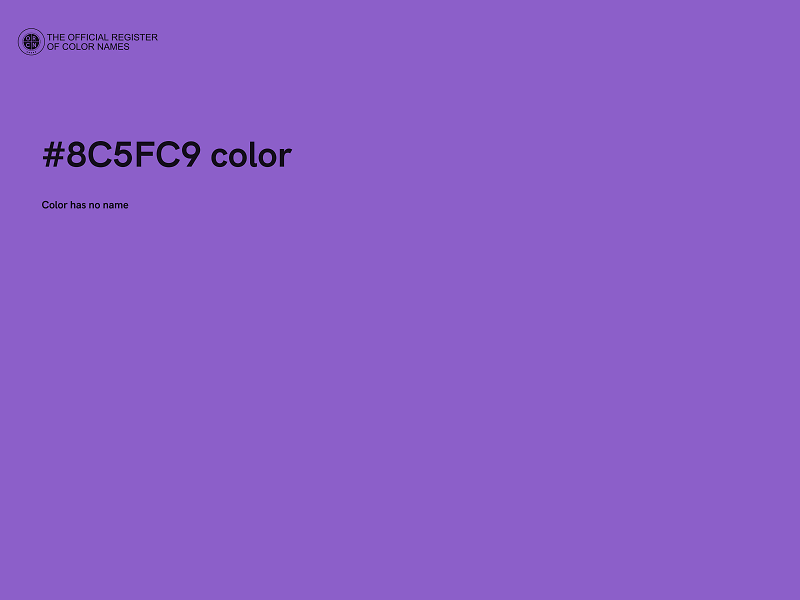 #8C5FC9 color image