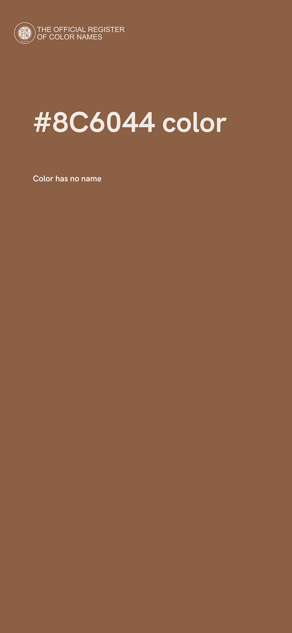 #8C6044 color image