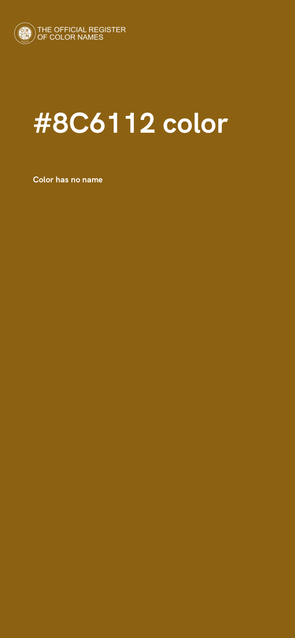 #8C6112 color image