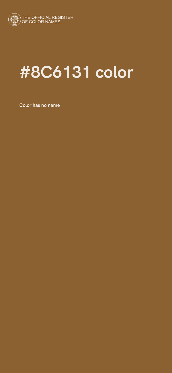 #8C6131 color image