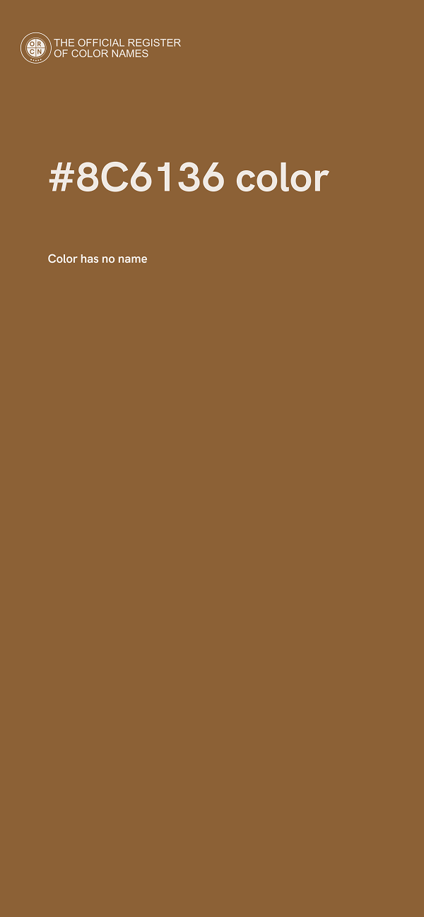 #8C6136 color image