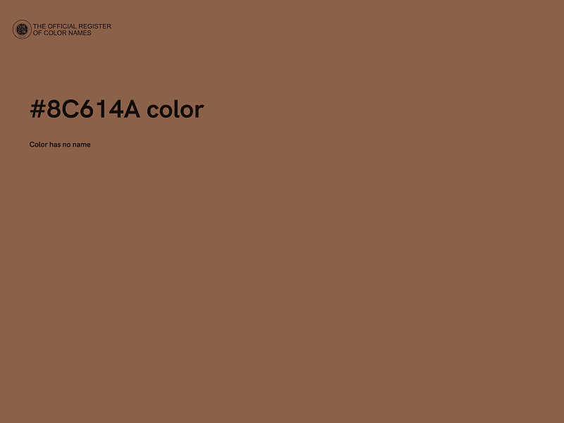 #8C614A color image