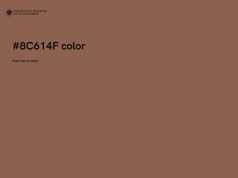 #8C614F color image