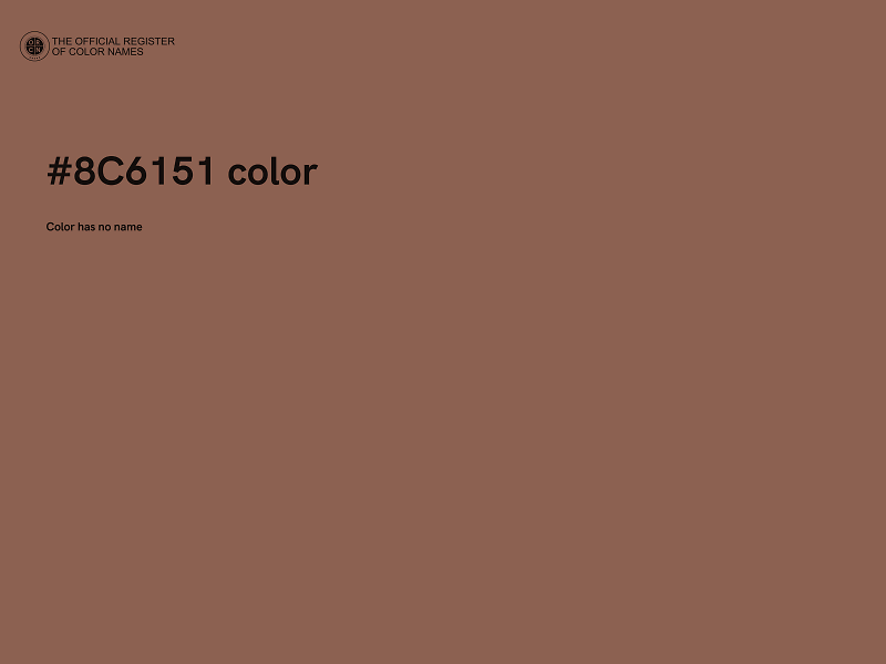 #8C6151 color image