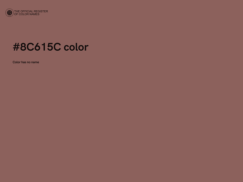 #8C615C color image