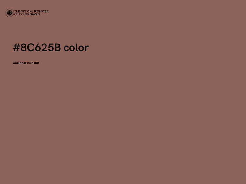 #8C625B color image