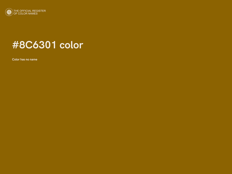 #8C6301 color image