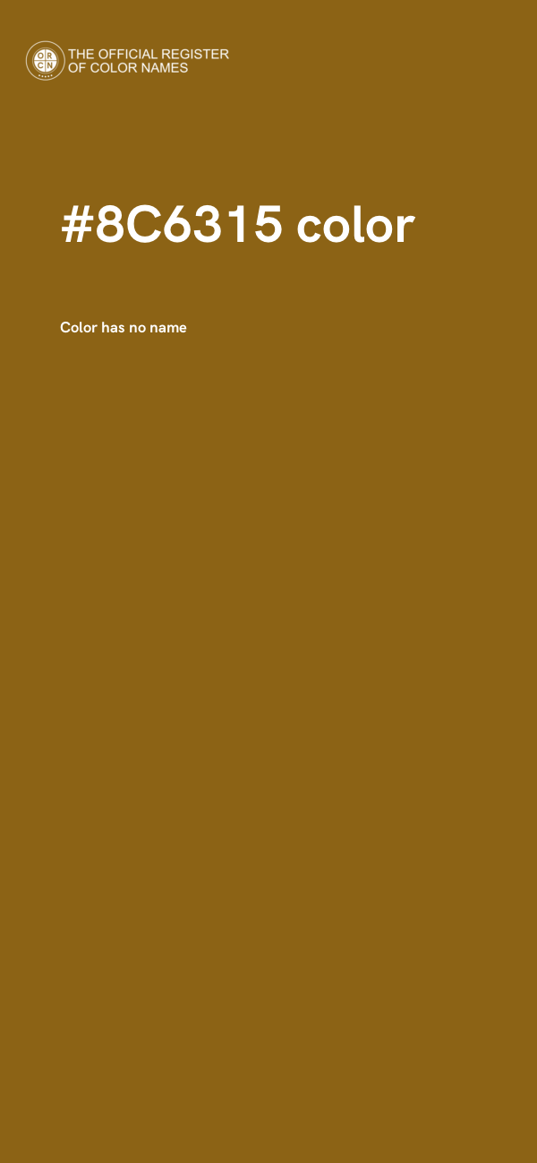 #8C6315 color image