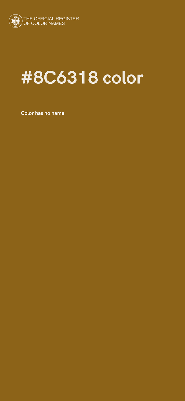 #8C6318 color image
