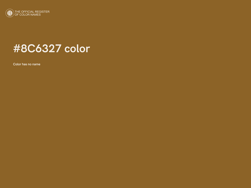 #8C6327 color image