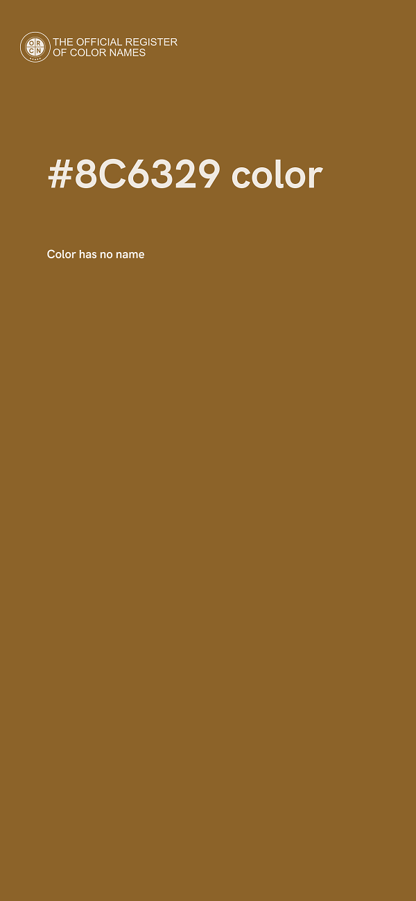 #8C6329 color image