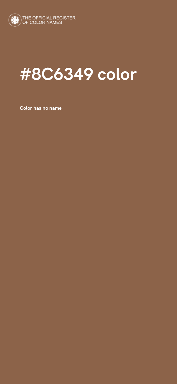 #8C6349 color image