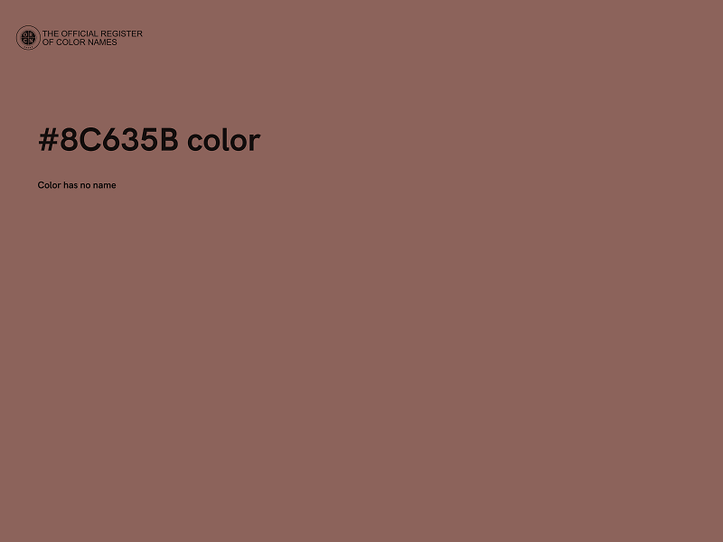 #8C635B color image