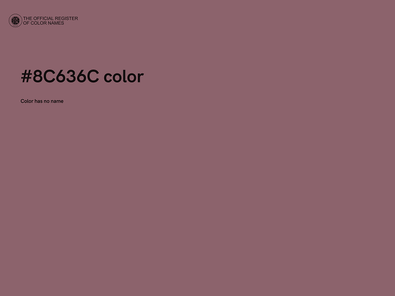 #8C636C color image