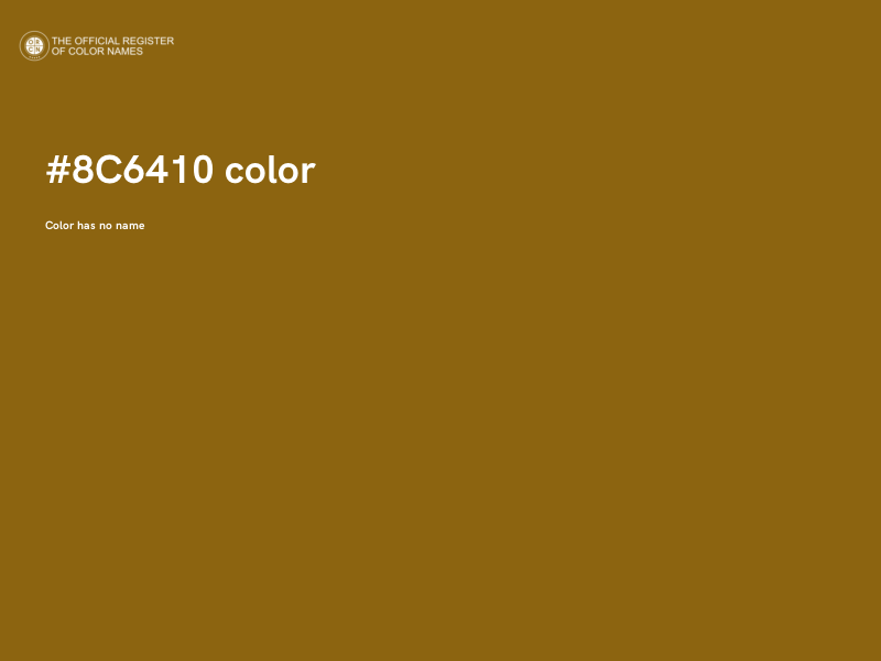 #8C6410 color image