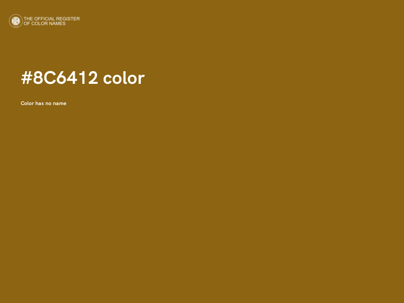#8C6412 color image