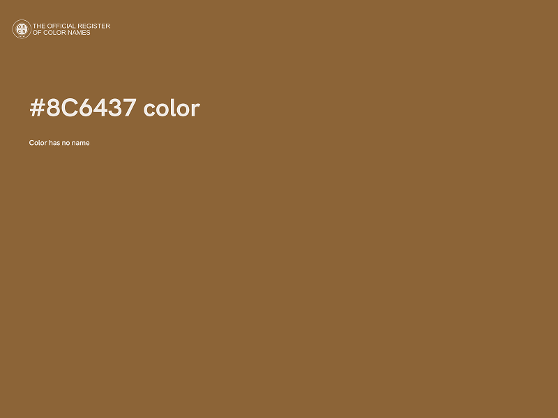 #8C6437 color image