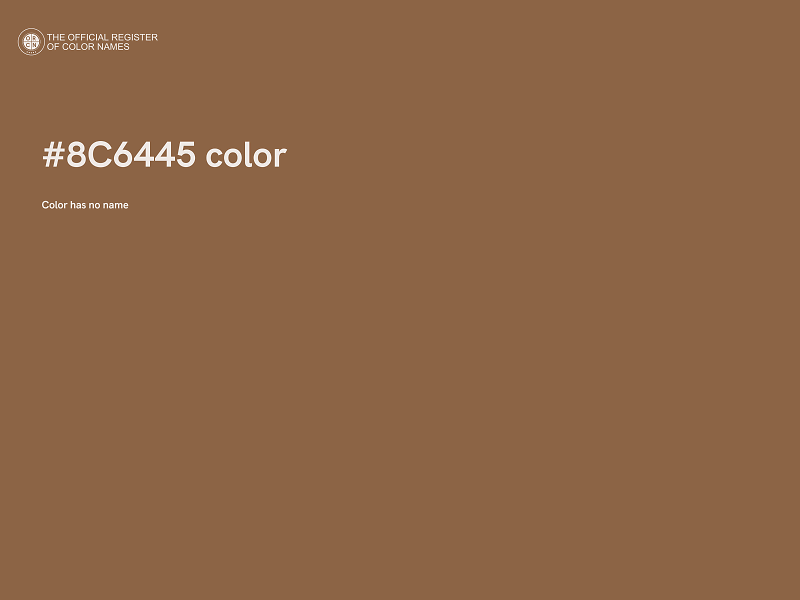 #8C6445 color image