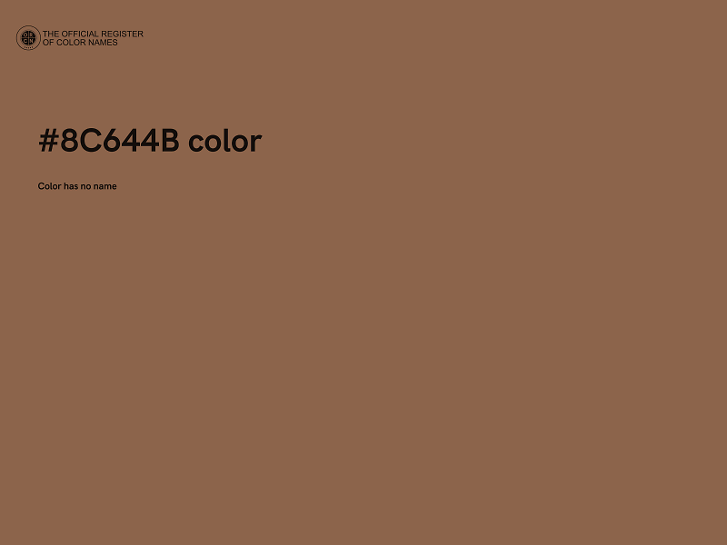 #8C644B color image