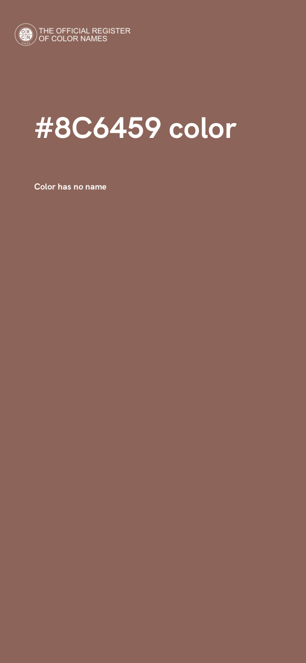 #8C6459 color image