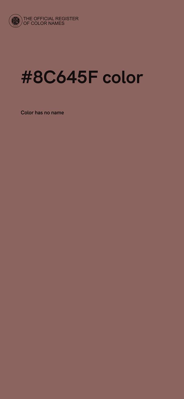 #8C645F color image