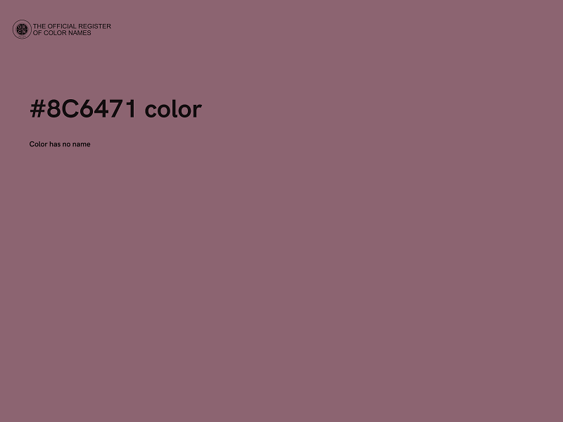 #8C6471 color image