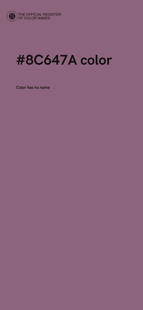#8C647A color image