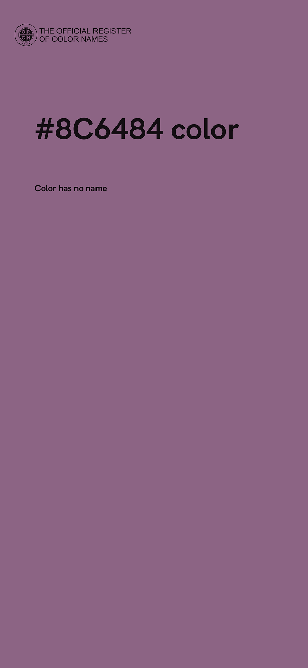 #8C6484 color image