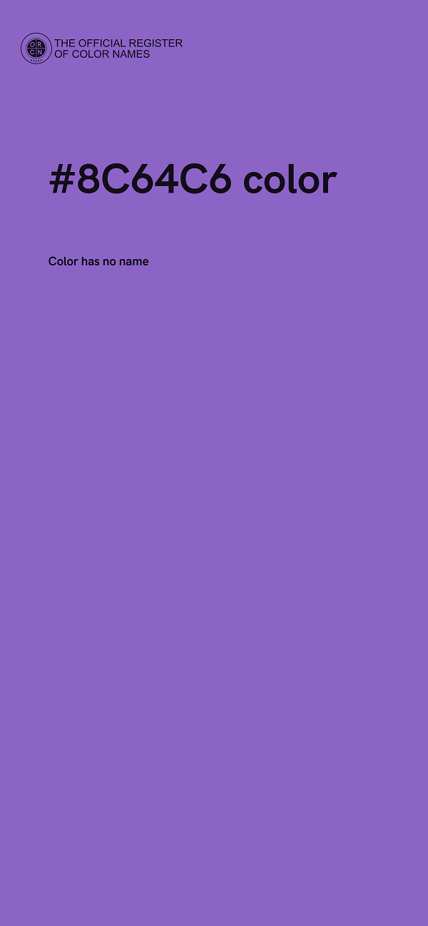#8C64C6 color image