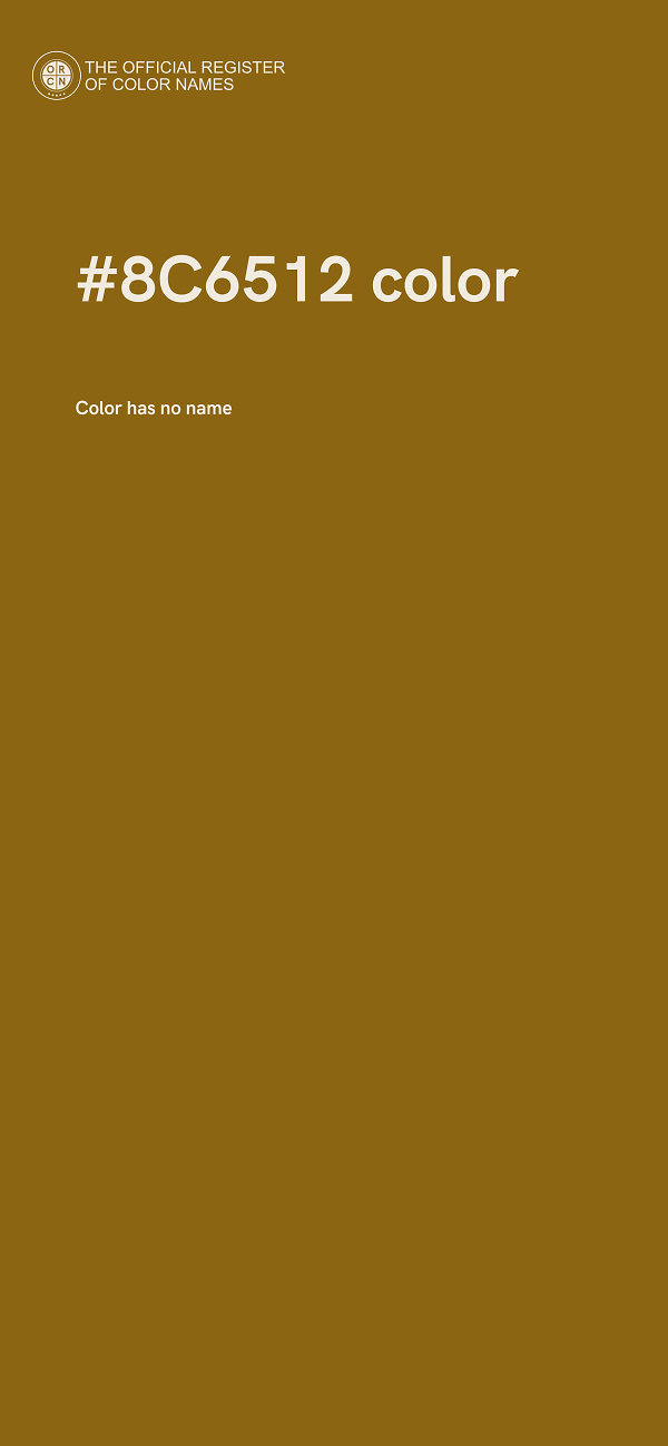 #8C6512 color image