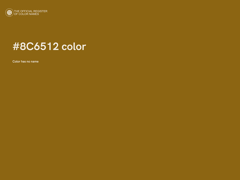 #8C6512 color image