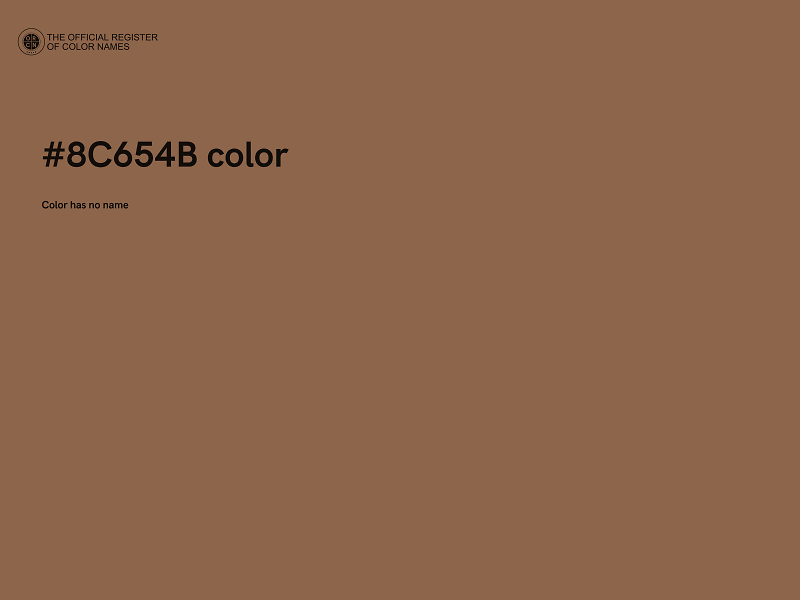 #8C654B color image