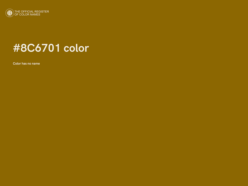 #8C6701 color image