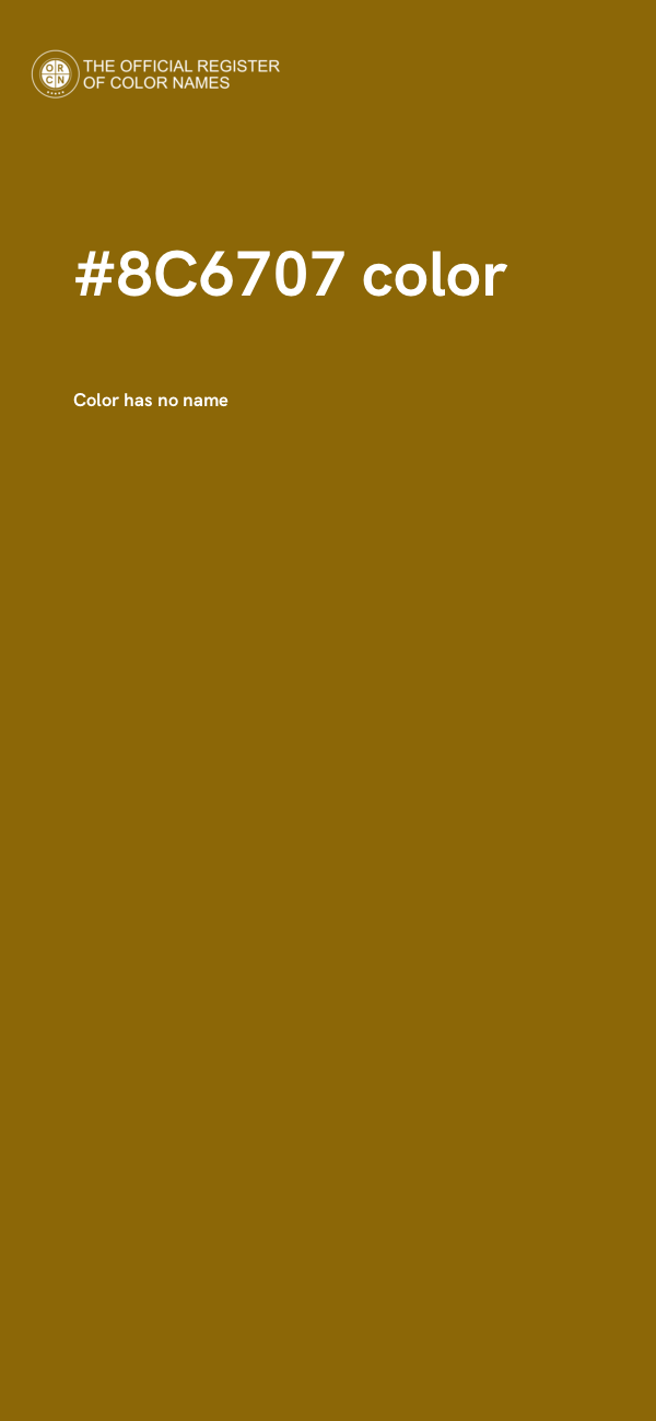 #8C6707 color image