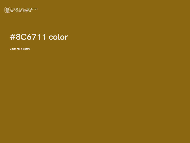 #8C6711 color image