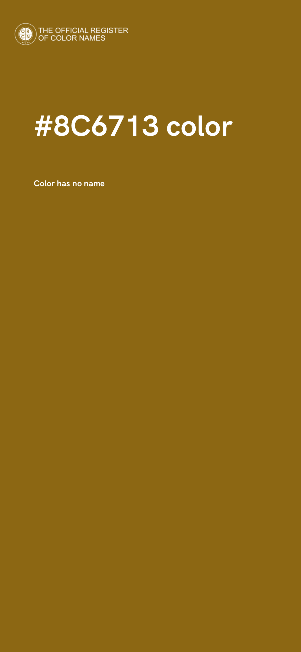 #8C6713 color image
