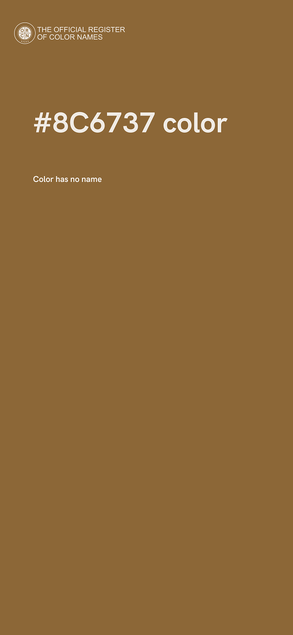 #8C6737 color image