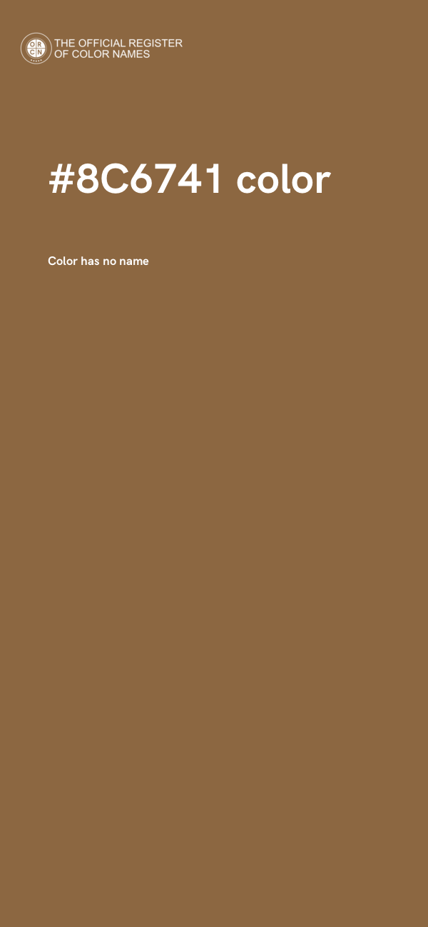 #8C6741 color image