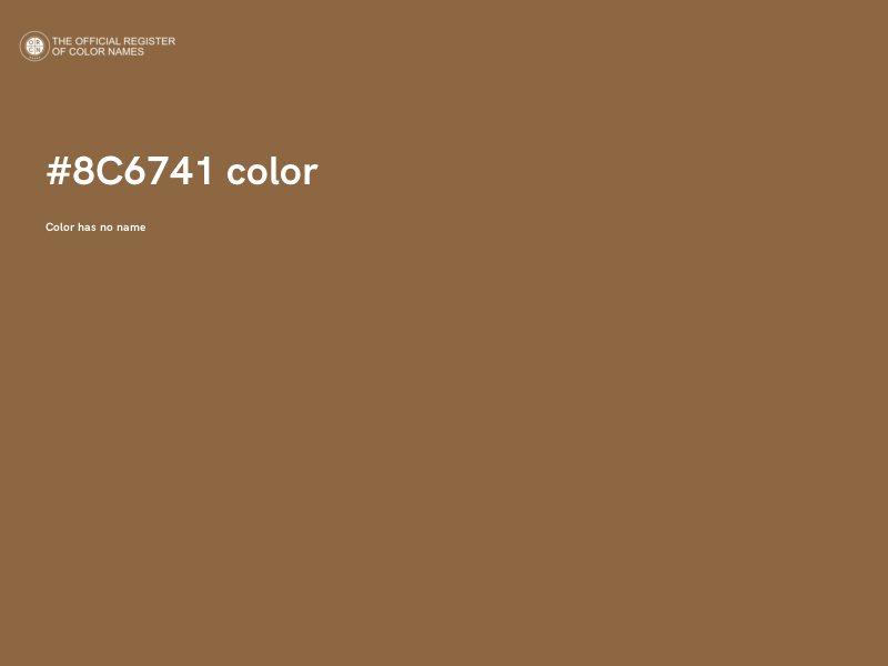 #8C6741 color image